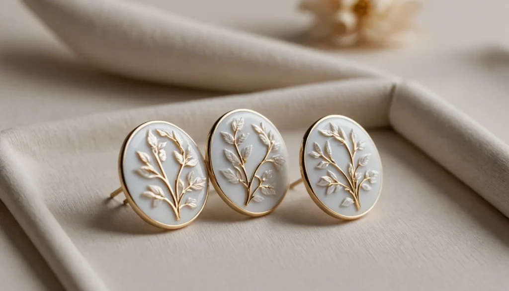 boucles d'oreilles porcelaine