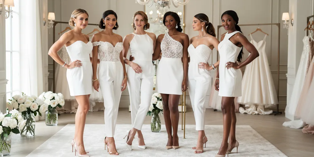 combinaison short femme mariage