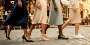 quelle chaussure avec robe mi-longue