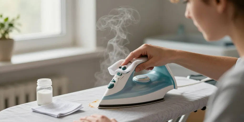 comment nettoyer un fer à repasser qui colle