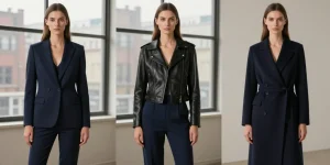 quelle veste avec une combinaison bleu marine