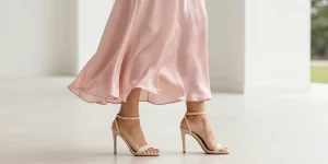 quelles chaussures avec robe rose poudré