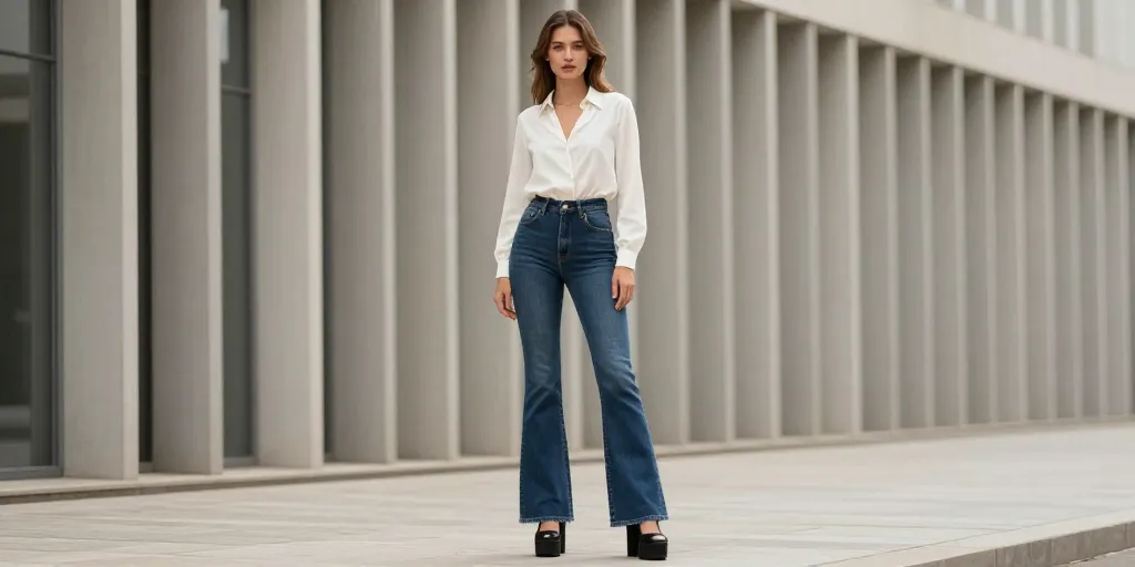 jean flare femme petite